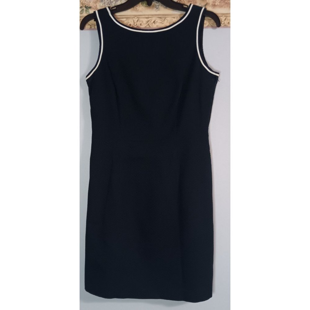 Donna Morgan 4 Blue Textured Mini Business Classic Event Occasion Vintage Dress